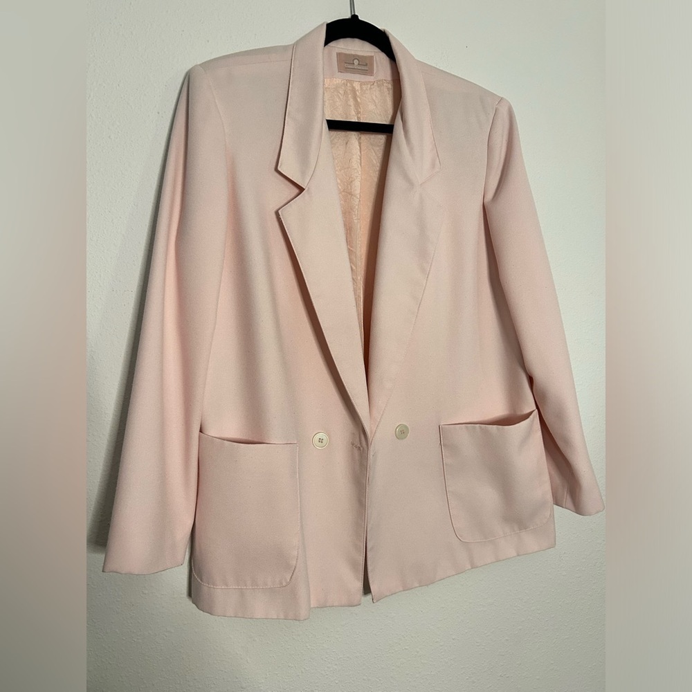 Classic Directions Soft Pink Blazer Size 12